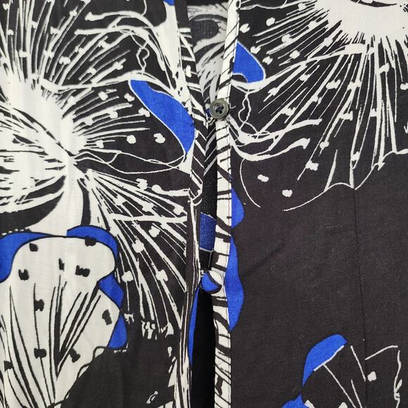 Free People First Kiss maxi dress Size XS Romantic Blue White Black Western - Picture 10 of 12